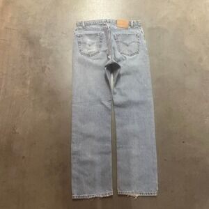 Vintage Levi's 505 light wash men's straight fit loose jeans paper tag‎ 2000 36